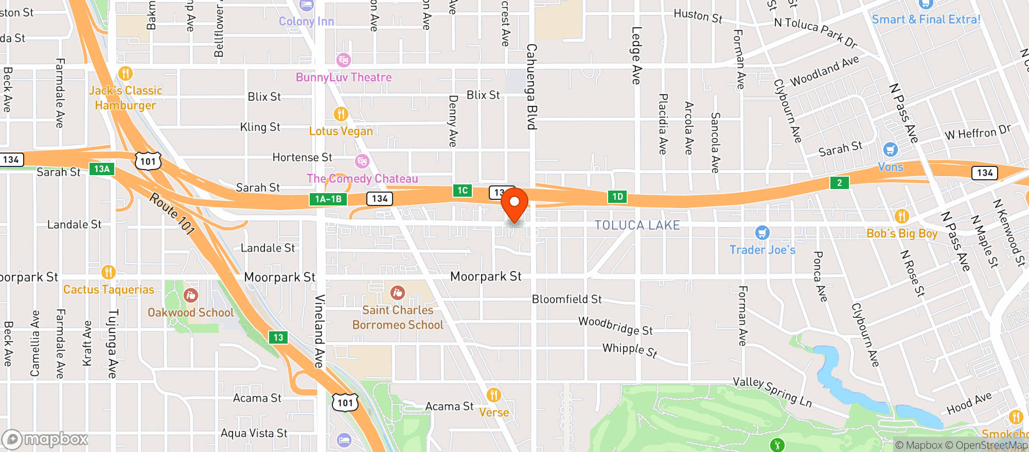 Map showing Vendome Liquor