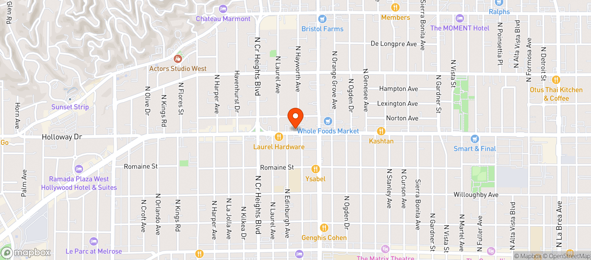 Map showing Employees Only
