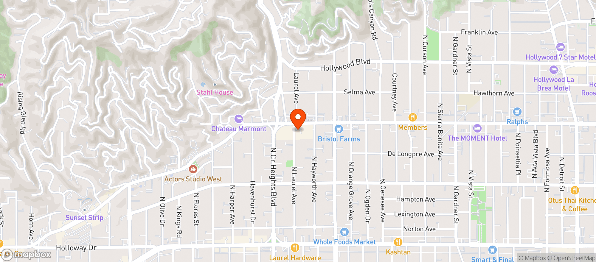 Map showing Lou's Smoke Shop - Los Angeles