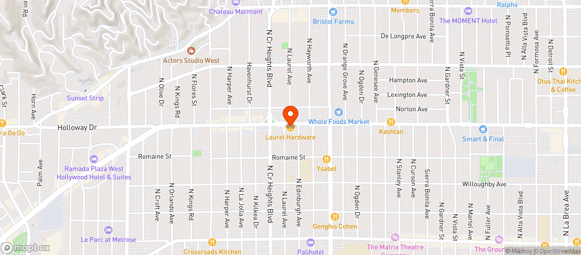 Map showing Laurel Hardware
