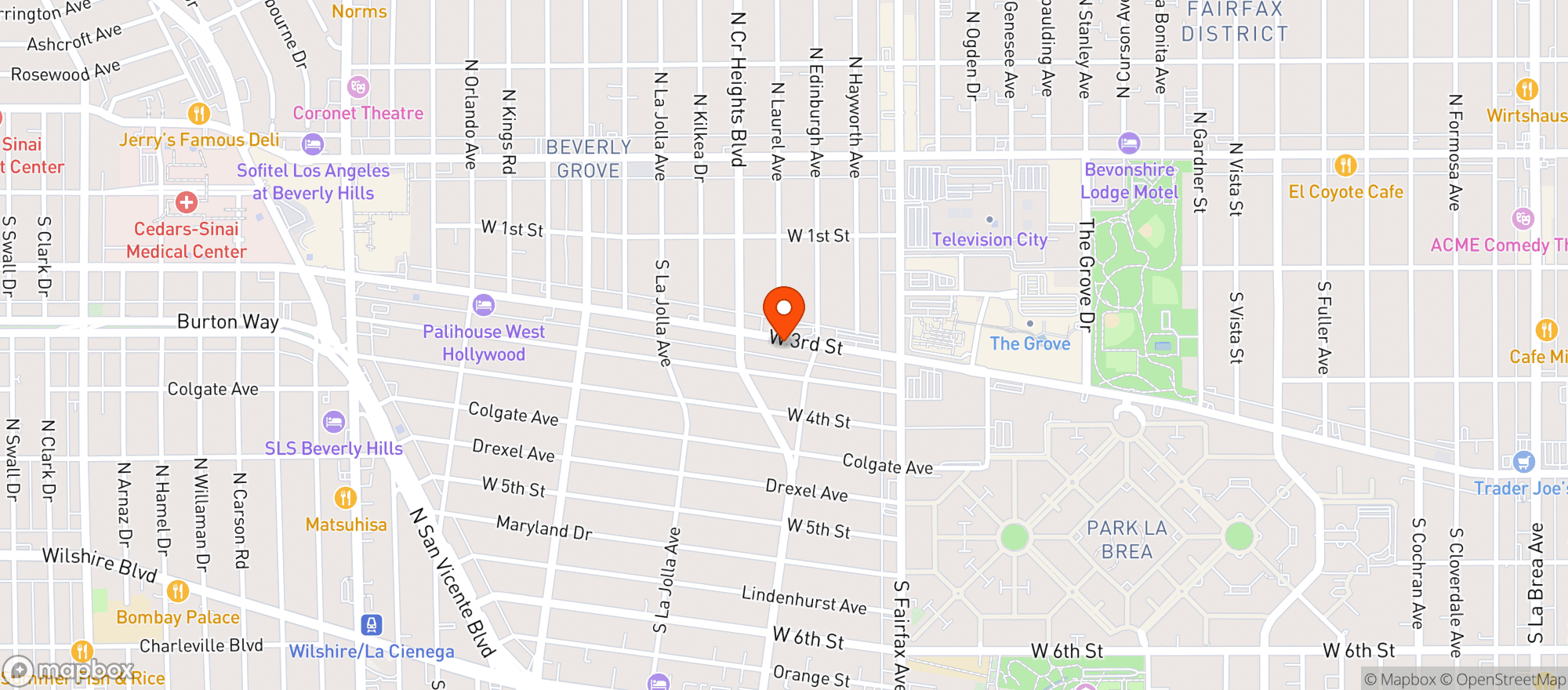 Map showing Viva la Mamma
