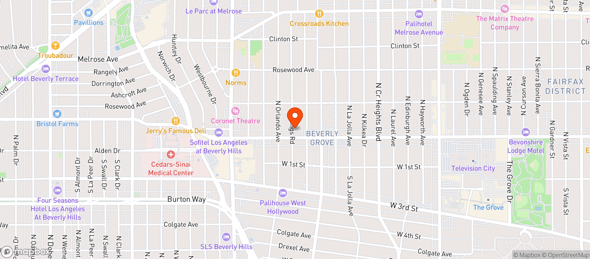 Map showing La Cienega