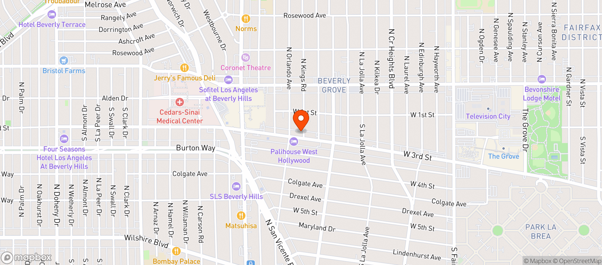 Map showing The New Bar