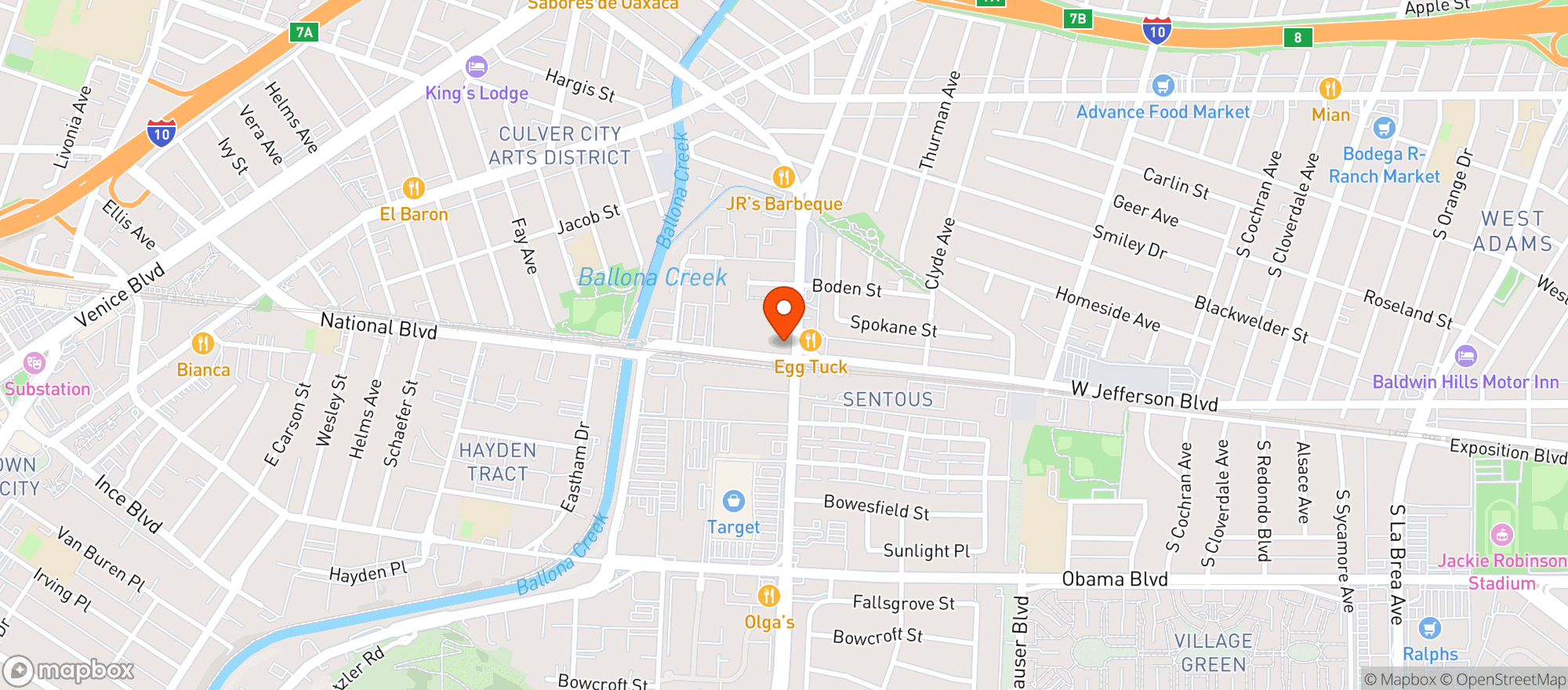Map showing Whole Foods Market - Culver City