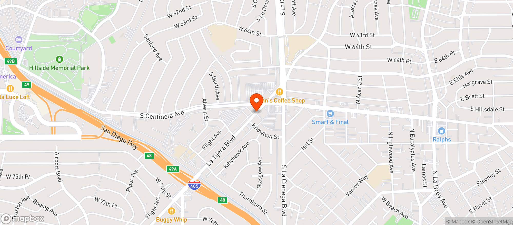 Map showing Dannys Liquor