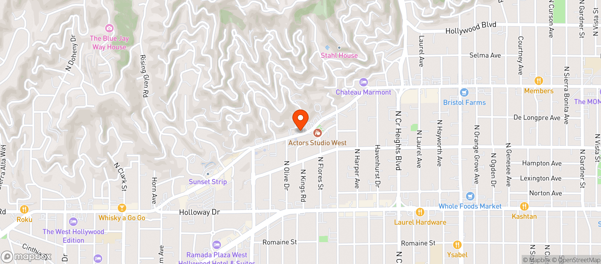 Map showing Andaz Hotel #laxss