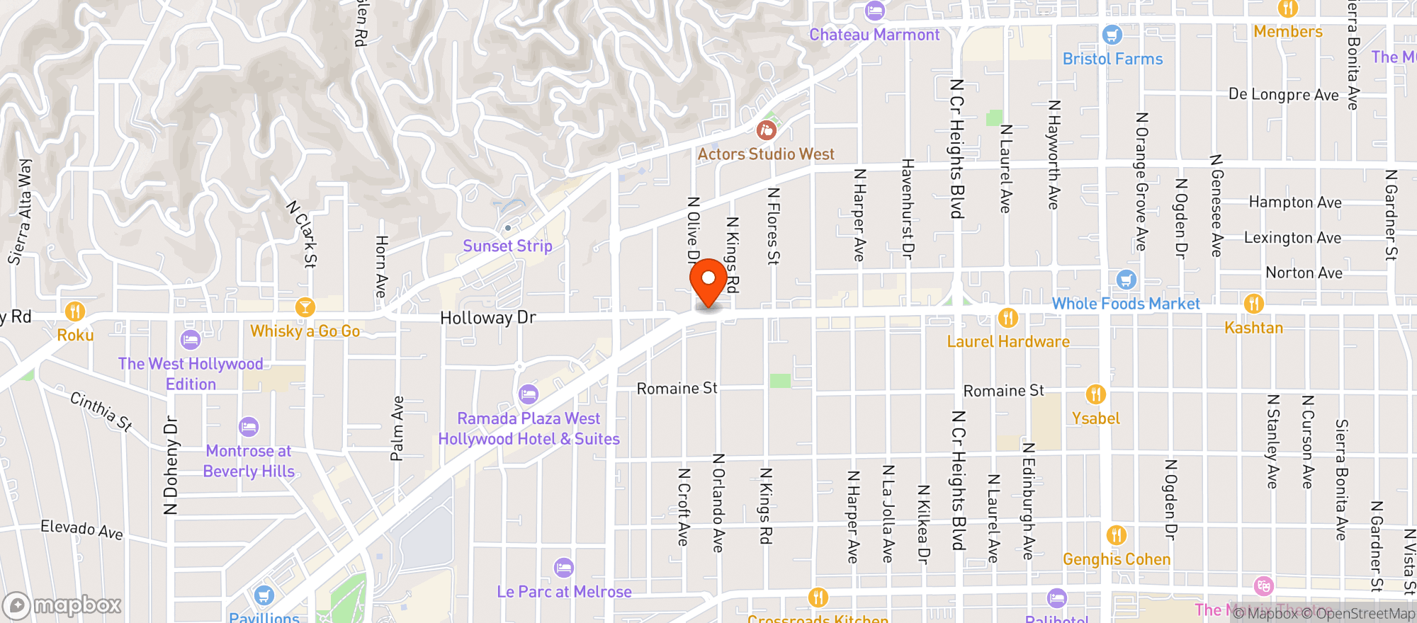 Map showing Hugos