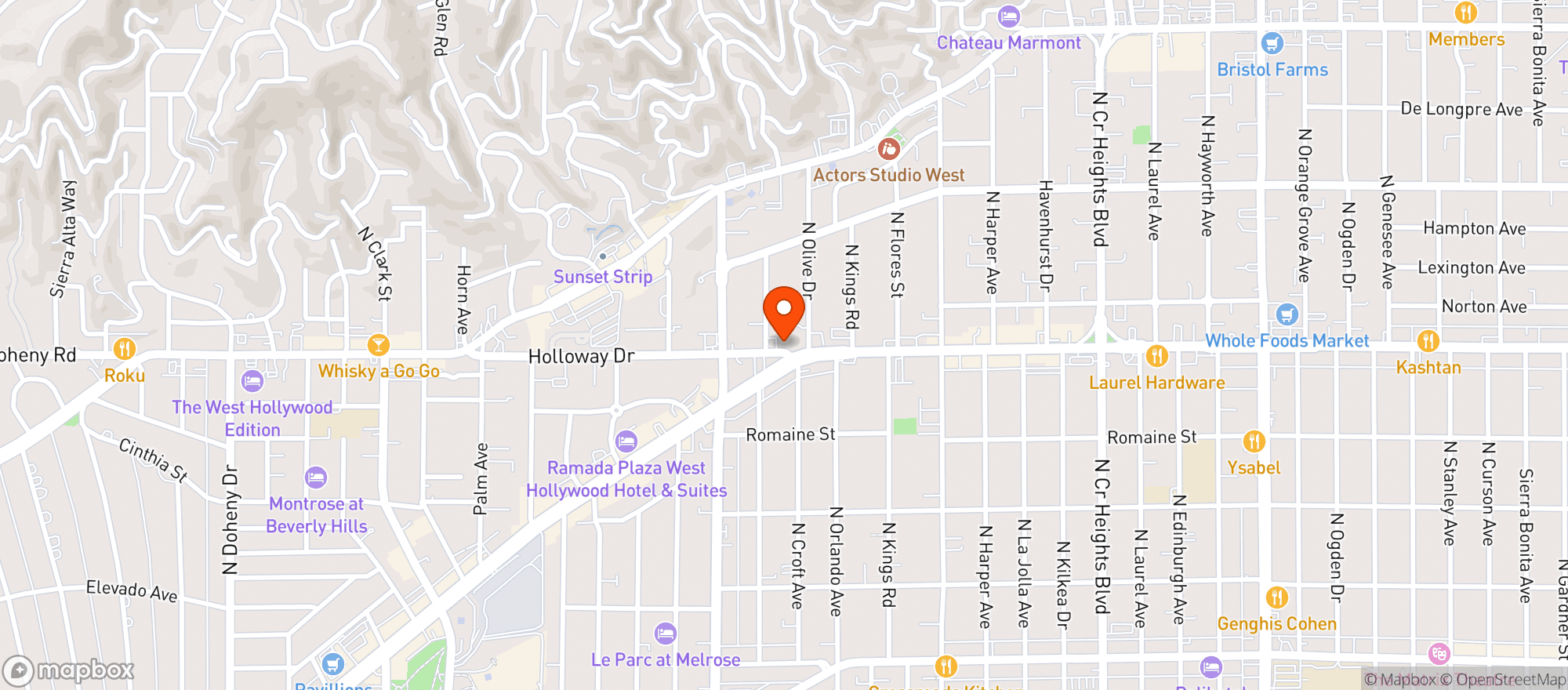Map showing Barneys Beanery