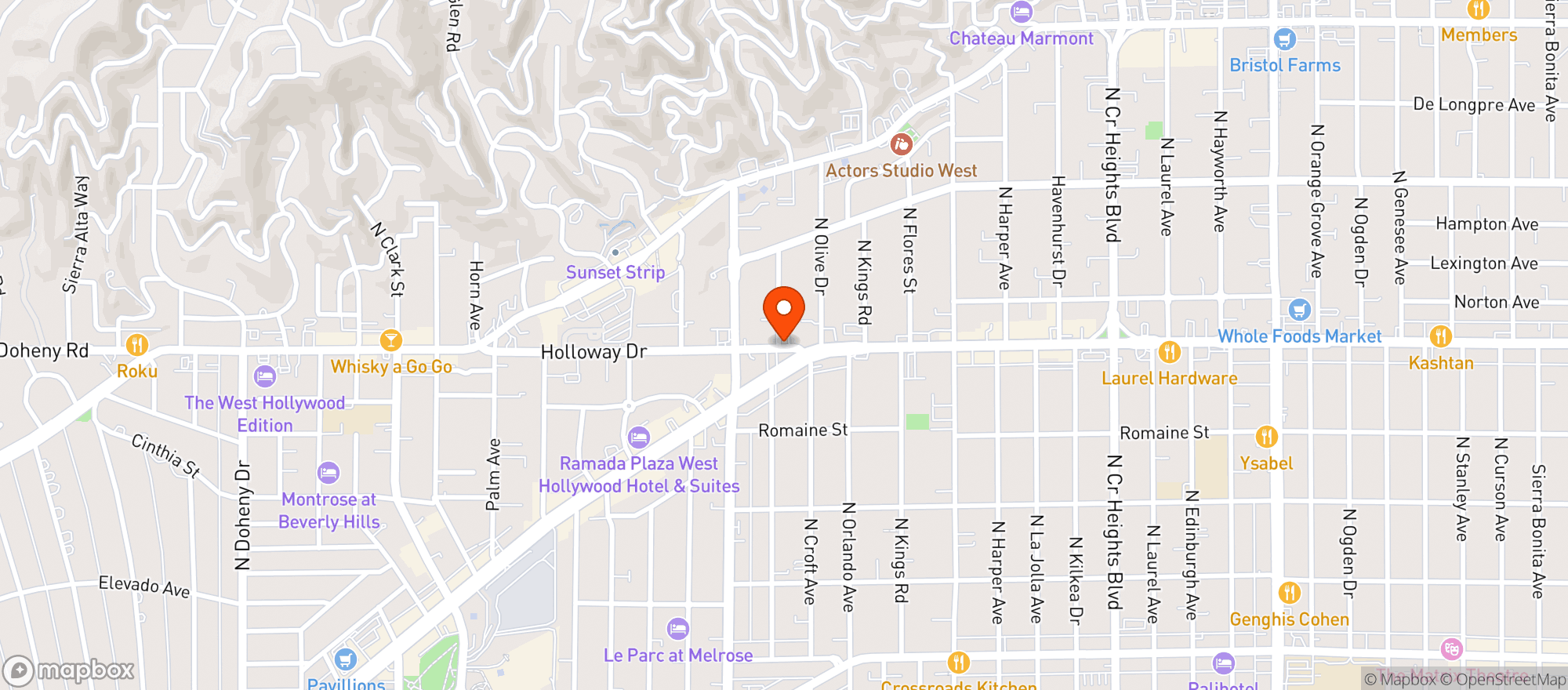 Map showing Holloway House