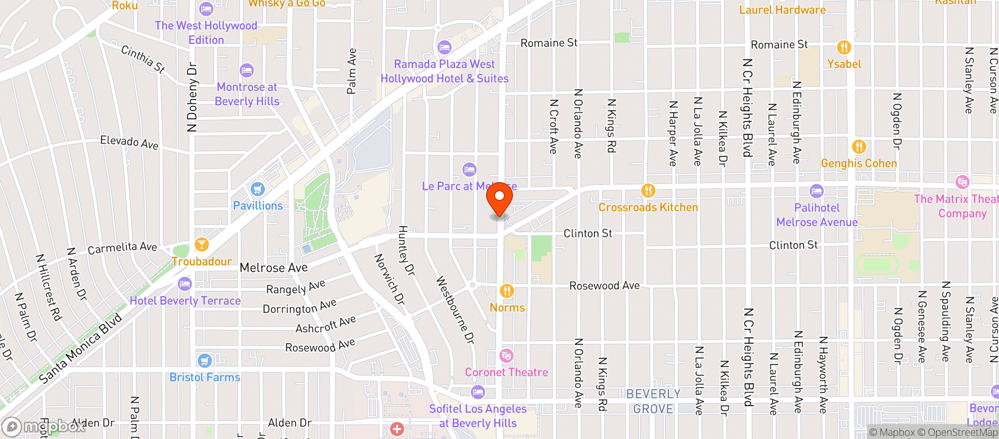 Map showing John & Petes Fine Wine & Spirits