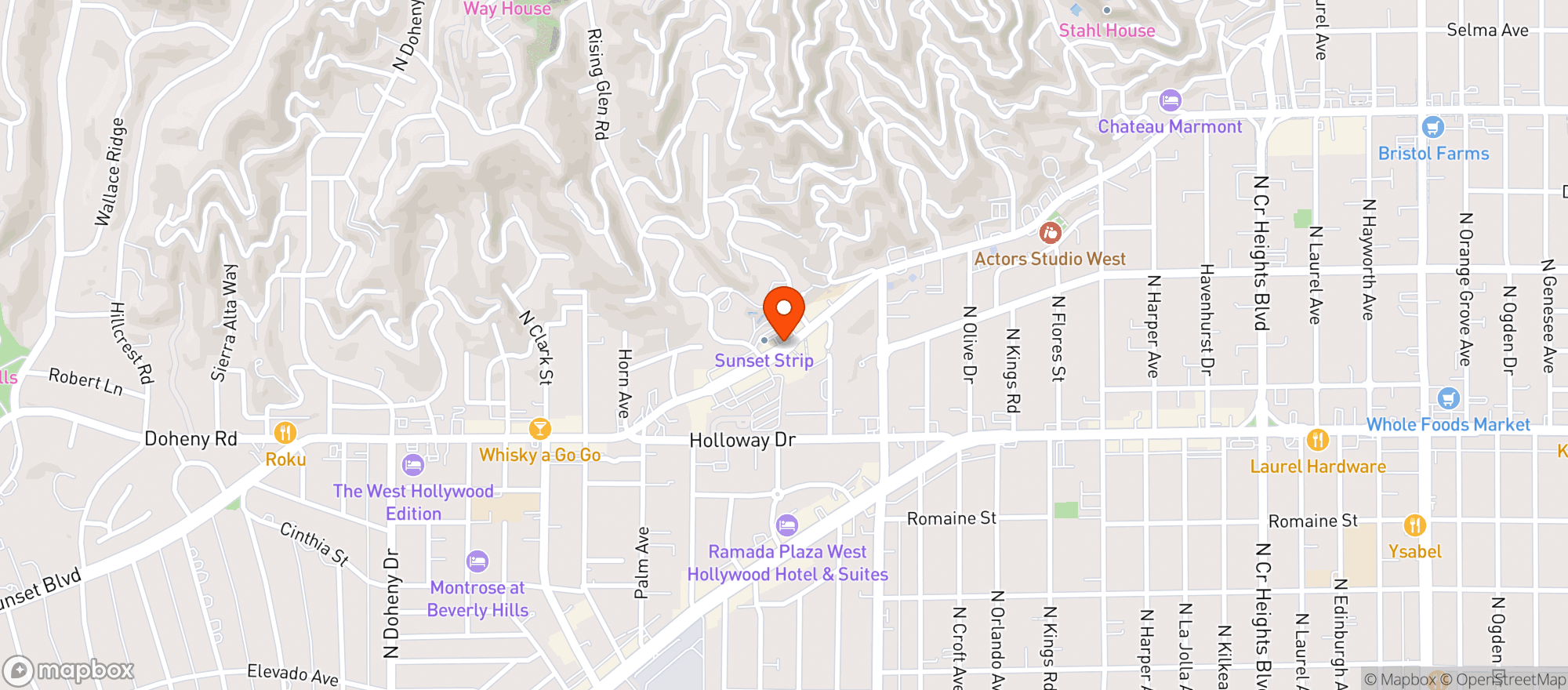 Map showing Mels Drive In