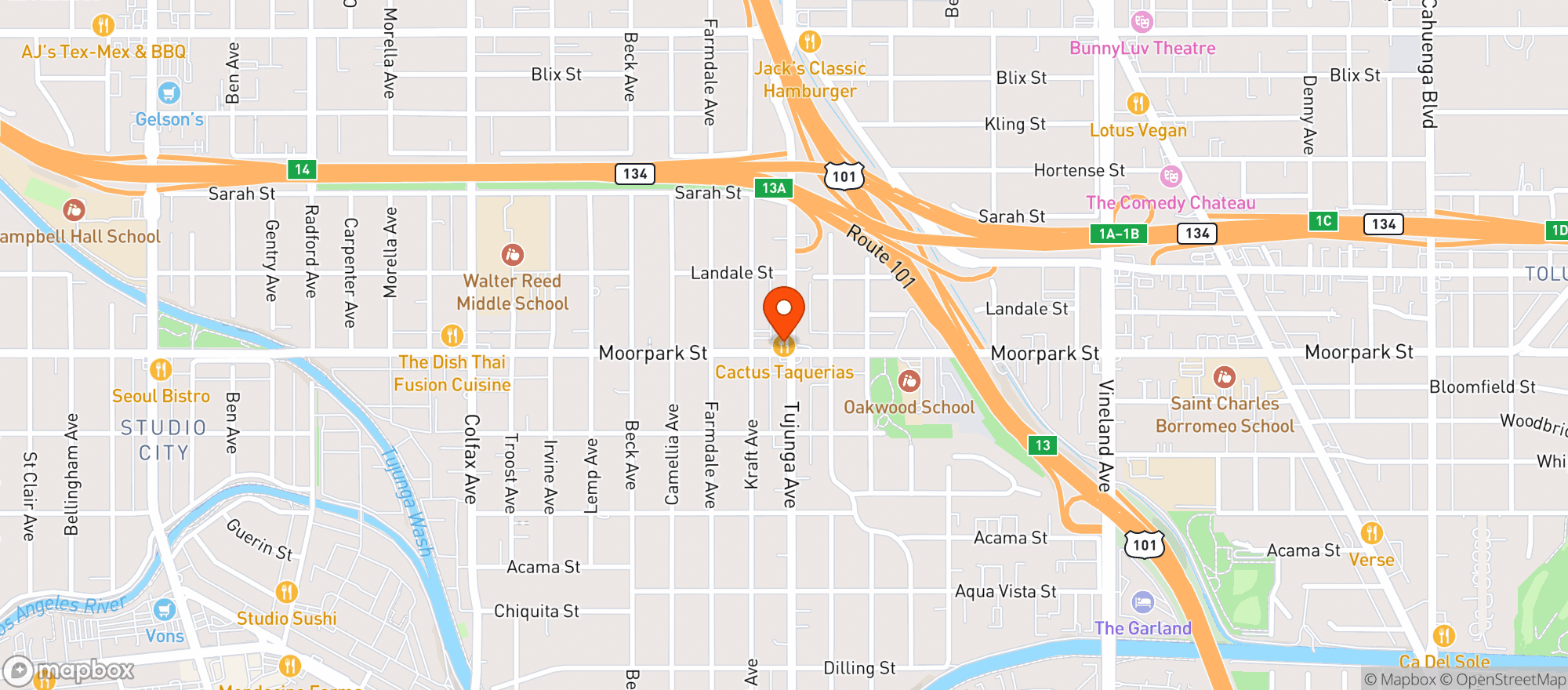 Map showing Valley Store Food Market
