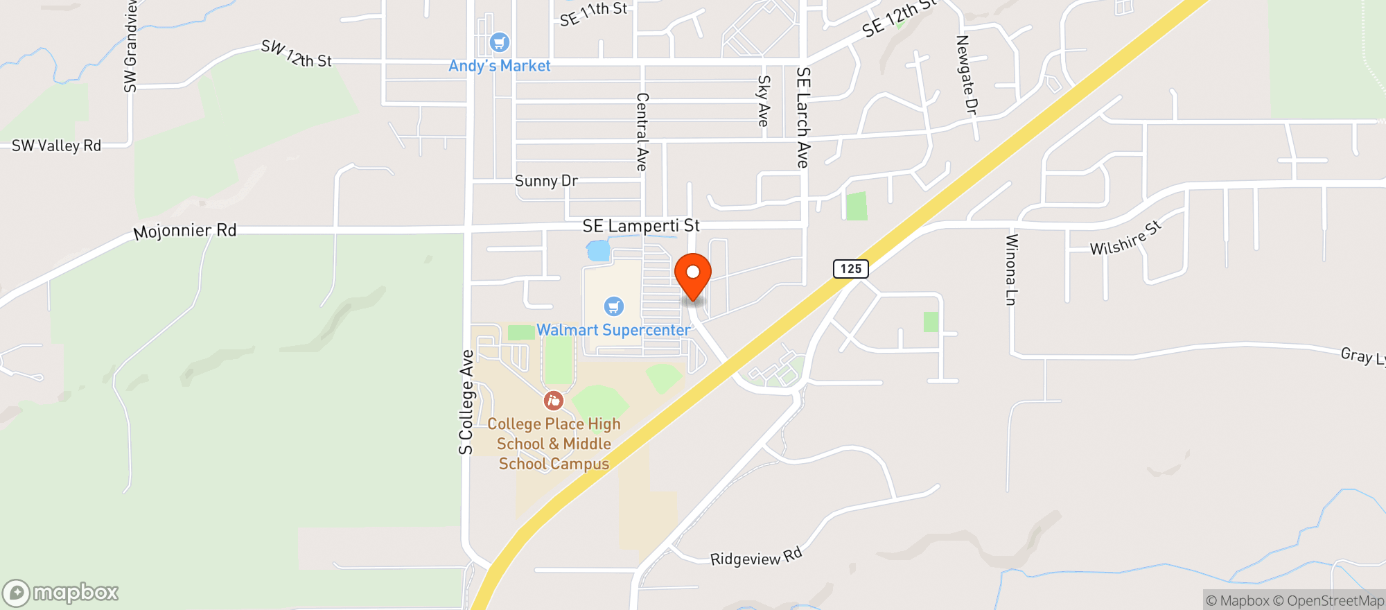 Map showing Walmart Supercenter