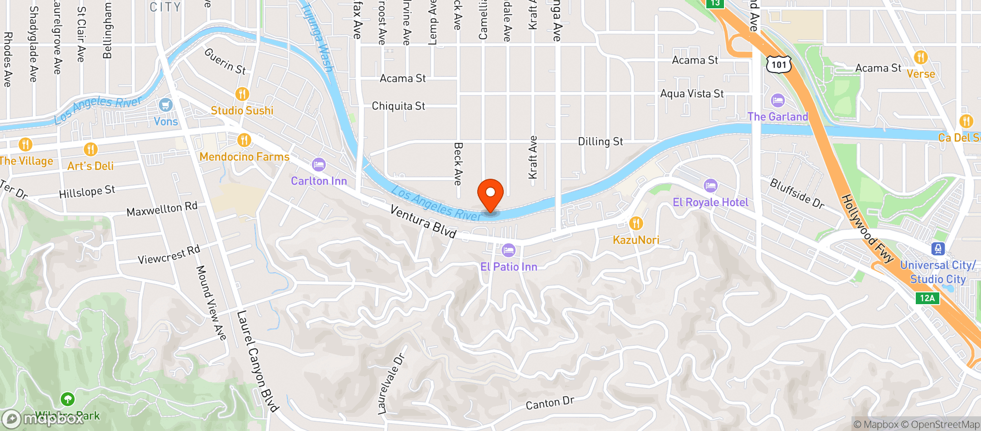 Map showing Flask