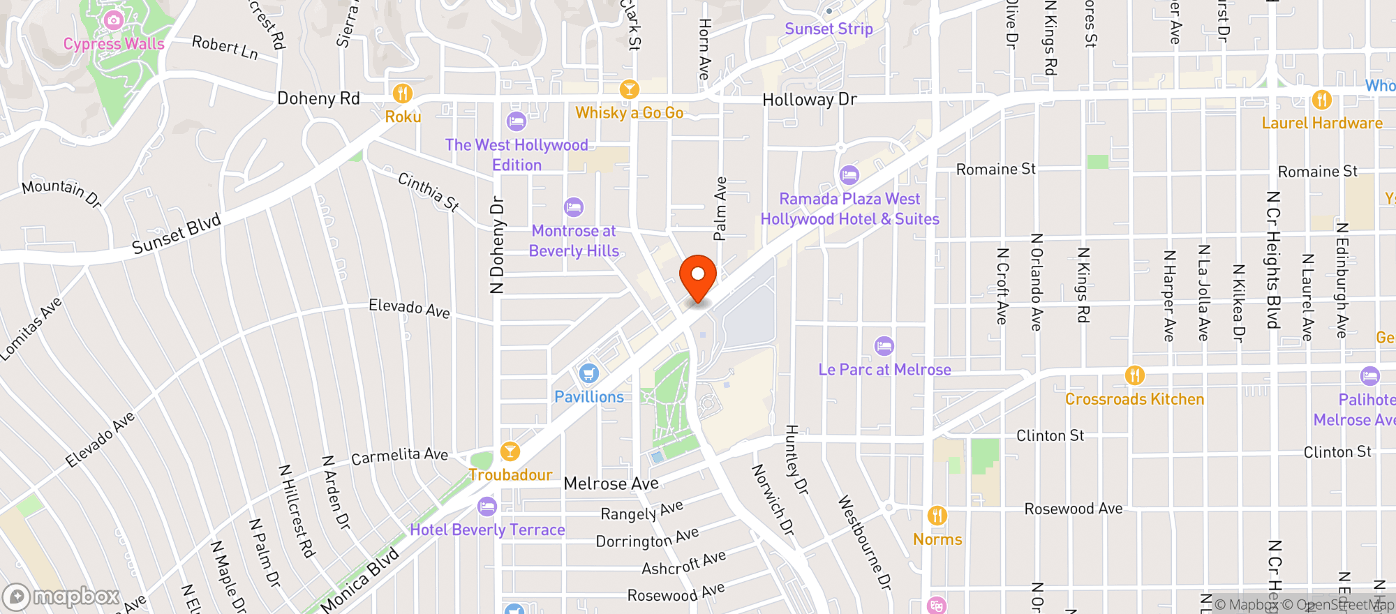 Map showing Fiesta Cantina