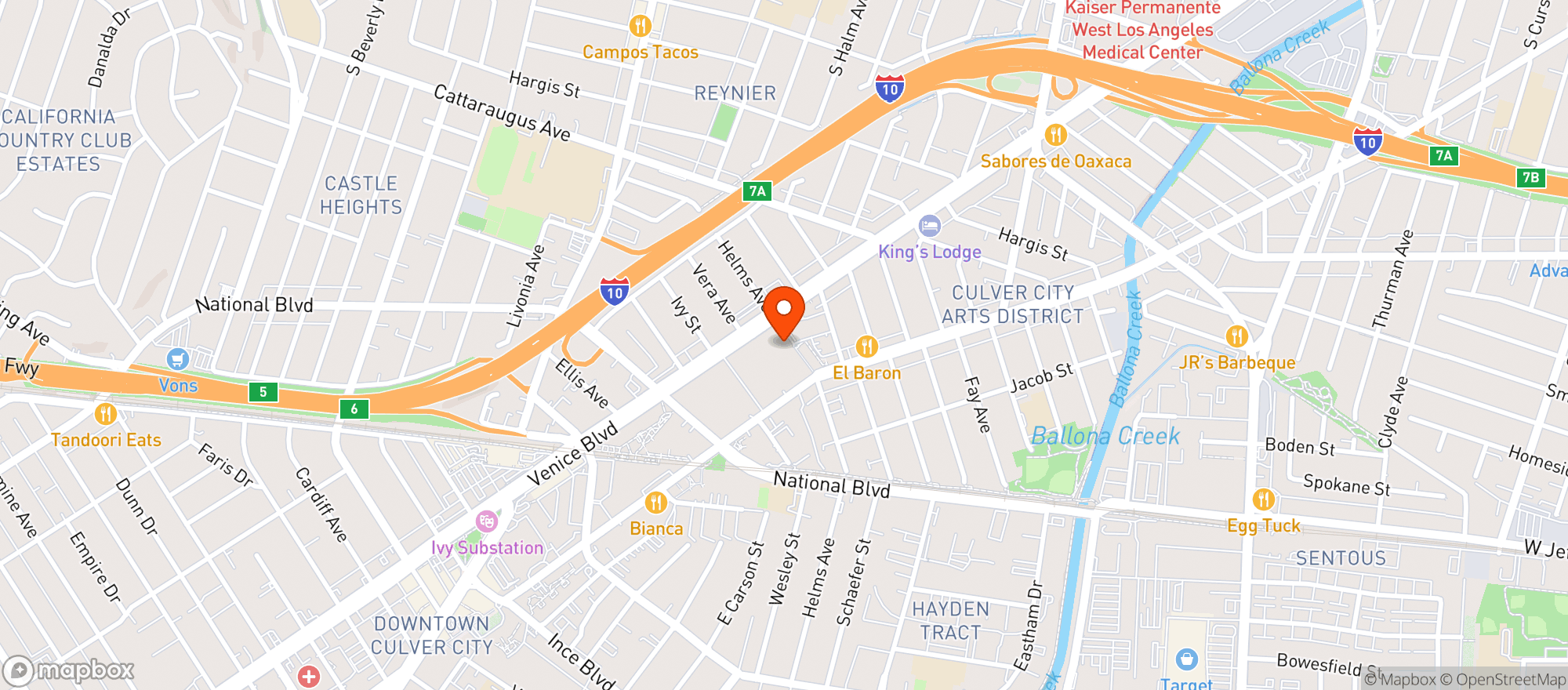 Map showing Father's Office Culver City