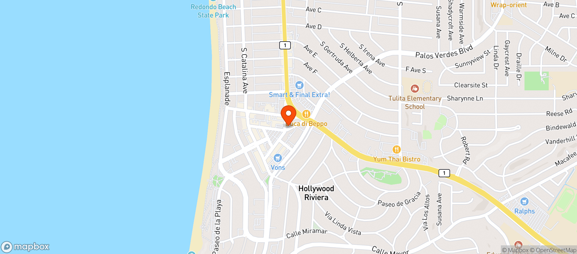 Map showing Berry Bowl - Redondo Beach - Redondo Beach