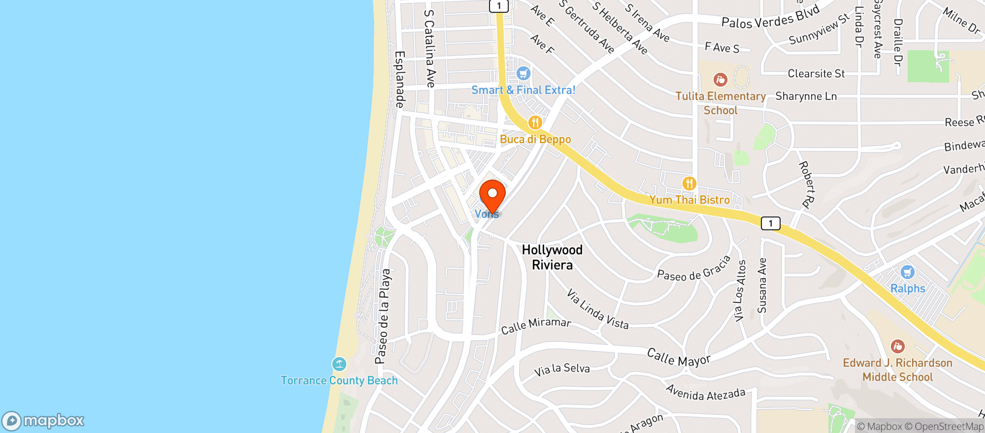 Map showing Vons