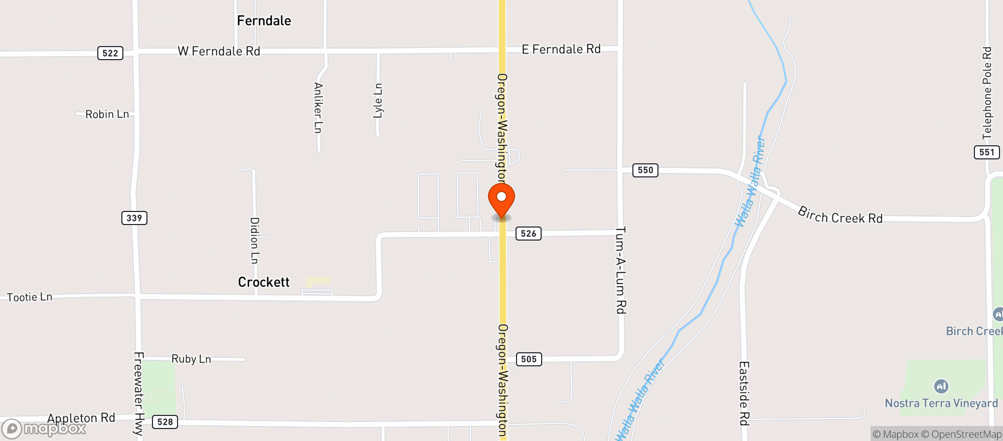 Map showing Taj Food Mart