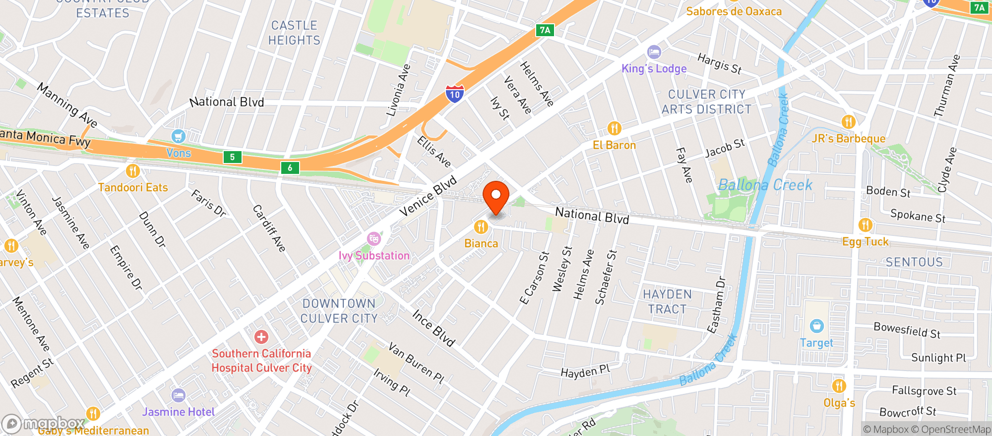 Map showing Broome St. General Store