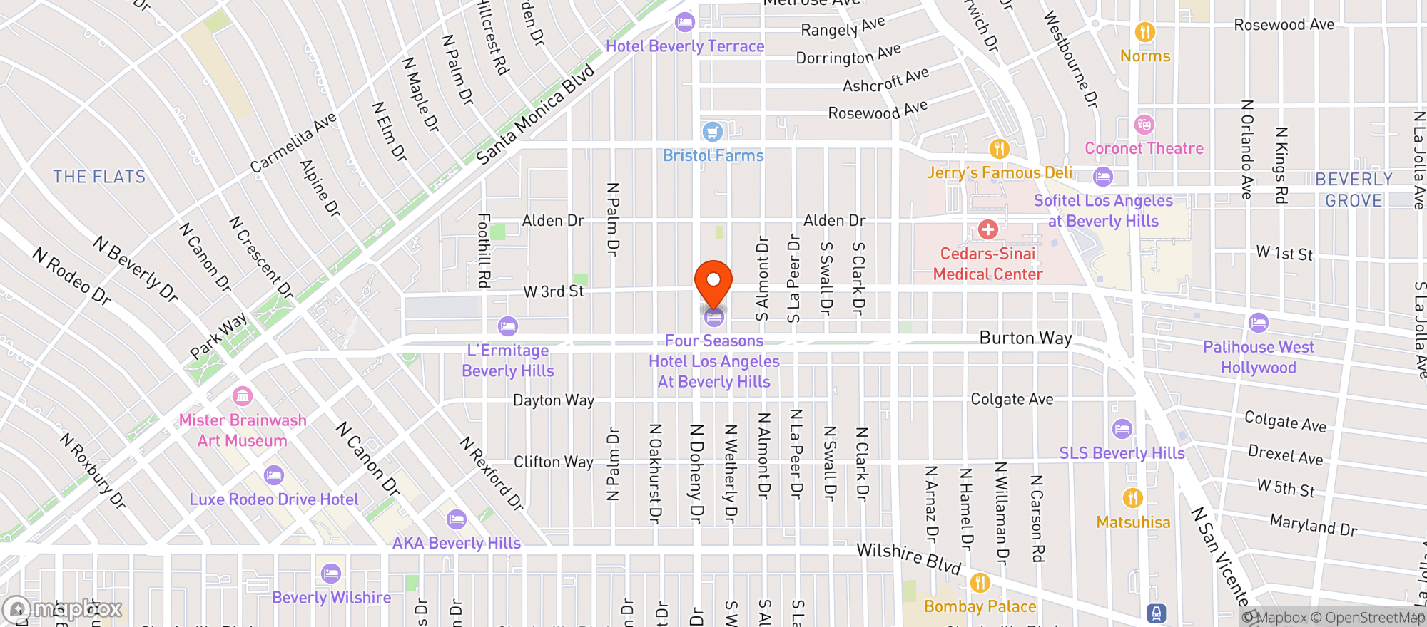 Map showing Four Seasons Hotel