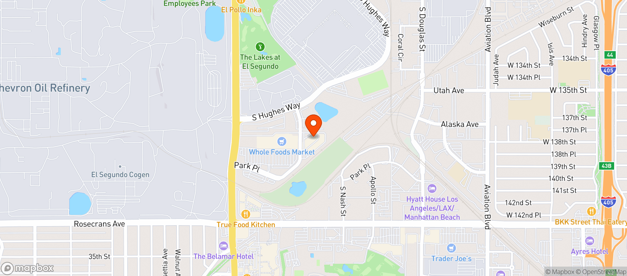 Map showing Goop Kitchen El Segundo