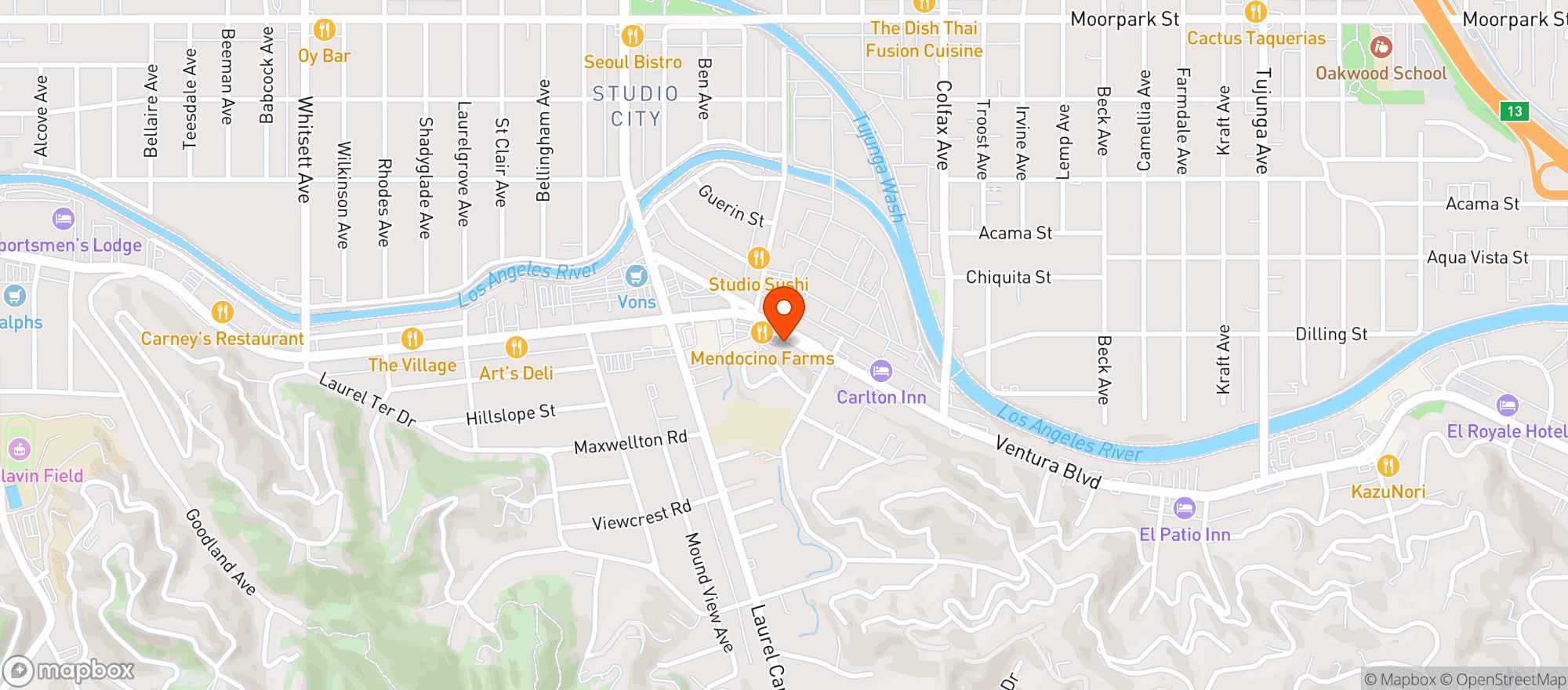 Map showing Laurel Tavern