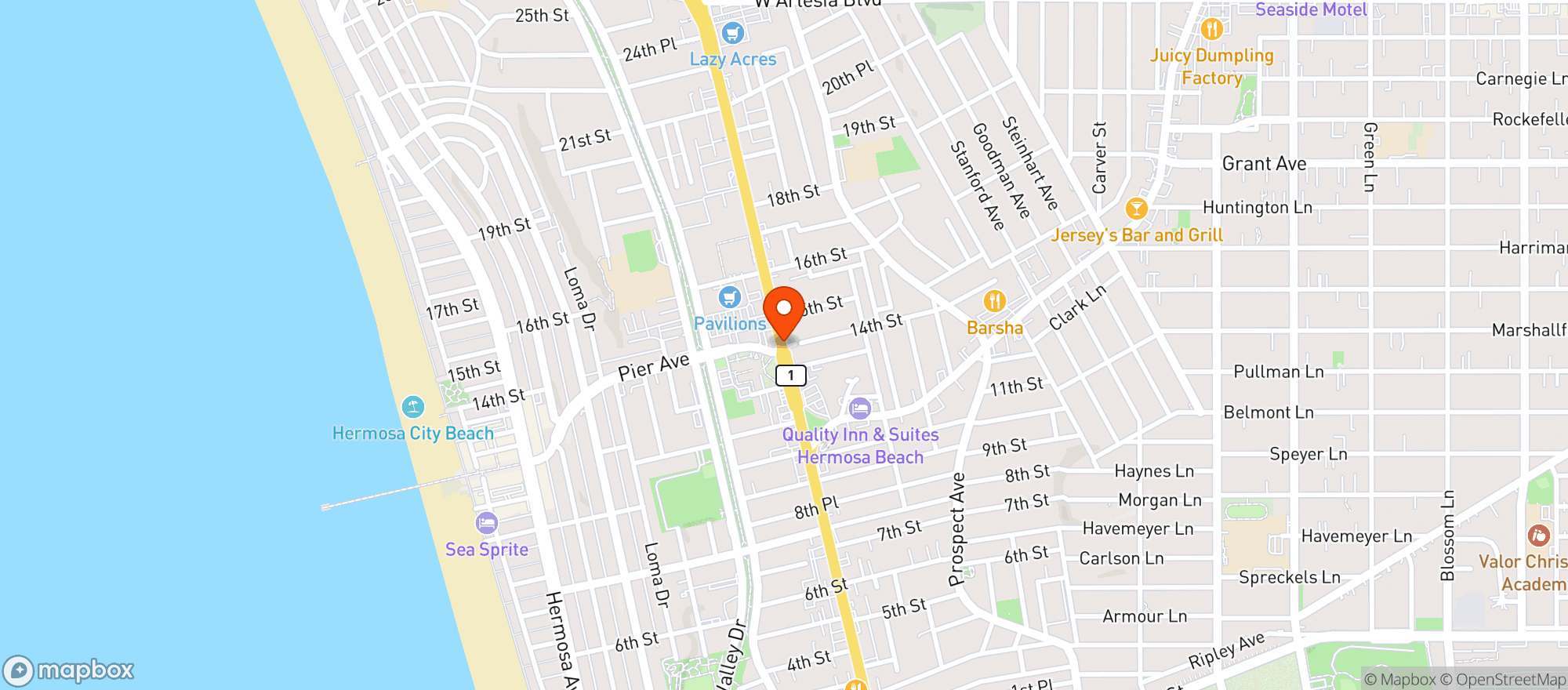 Map showing Wilsons Corner Store