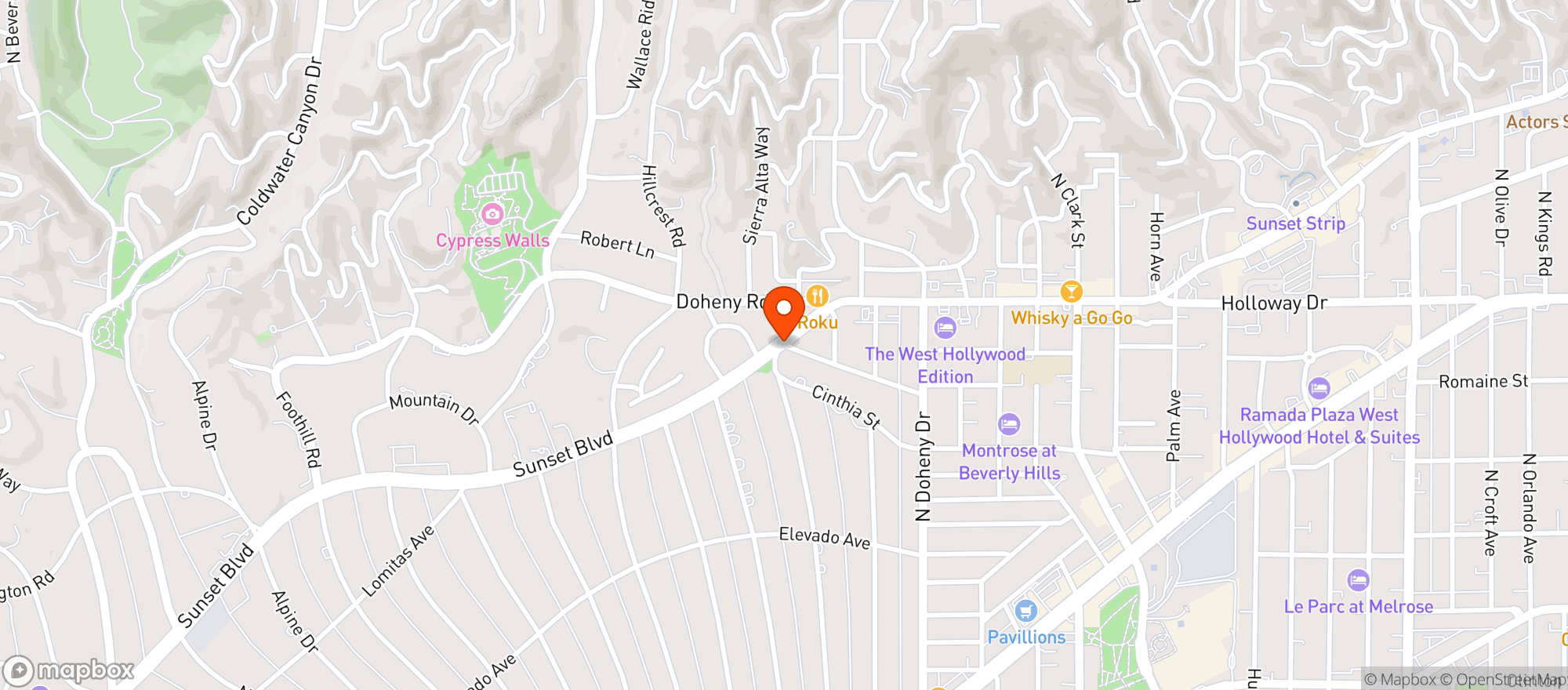 Map showing Lavo Restaurant #0