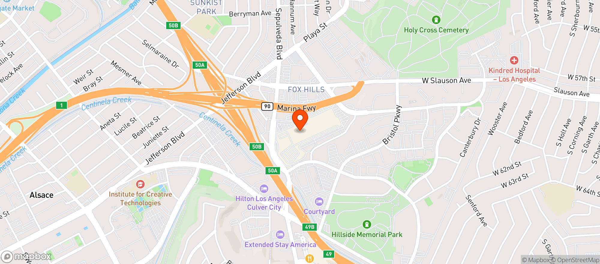 Map showing Gnc