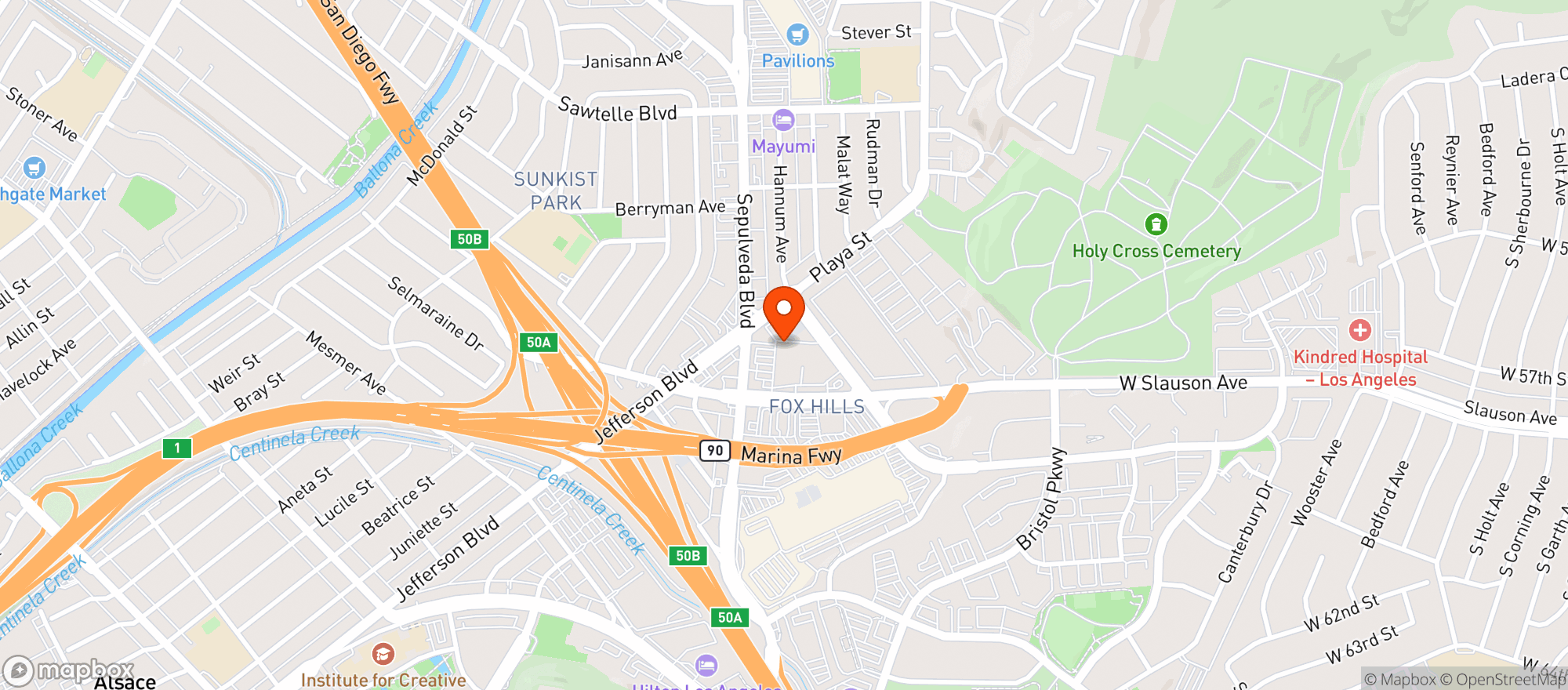 Map showing BevMo