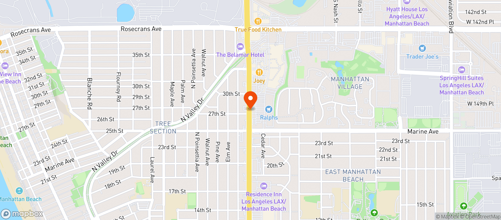 Map showing Ralphs Fresh Fare