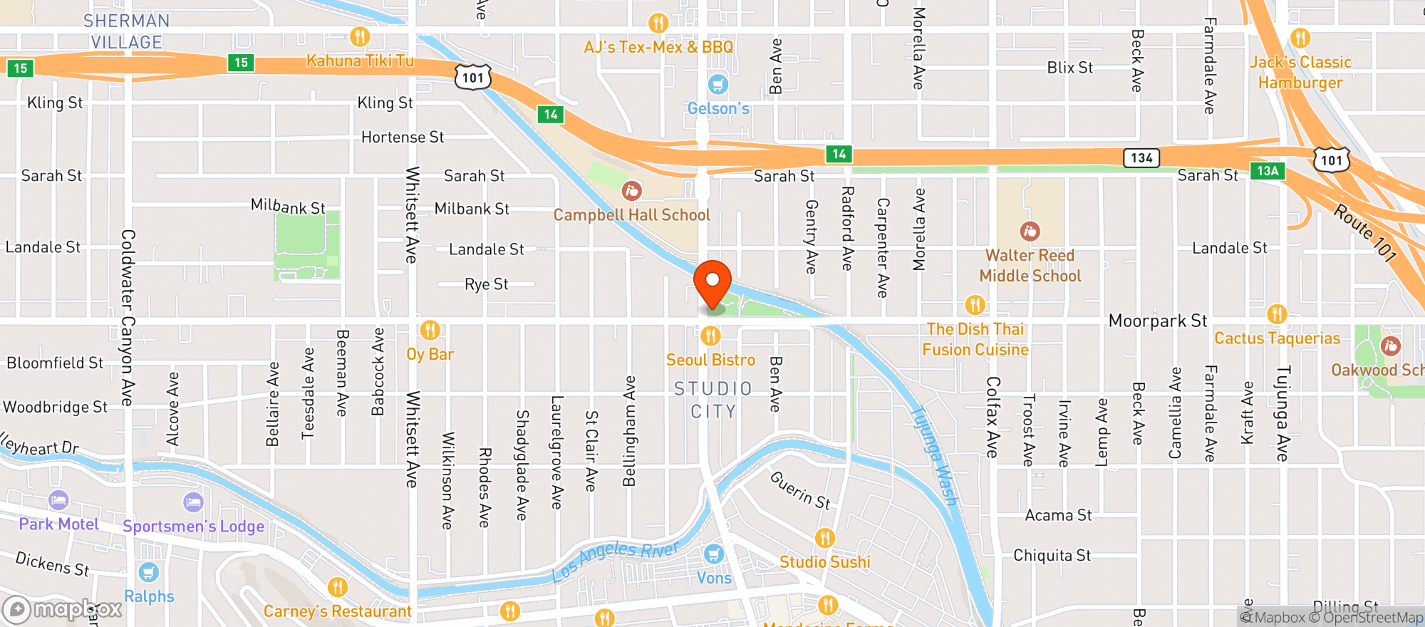 Map showing Triple Az - Valley Village