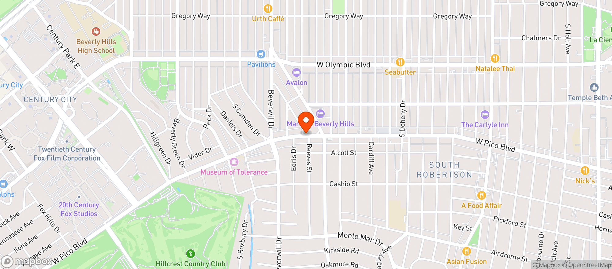 Map showing Total Wine - Beverly Hills #1145