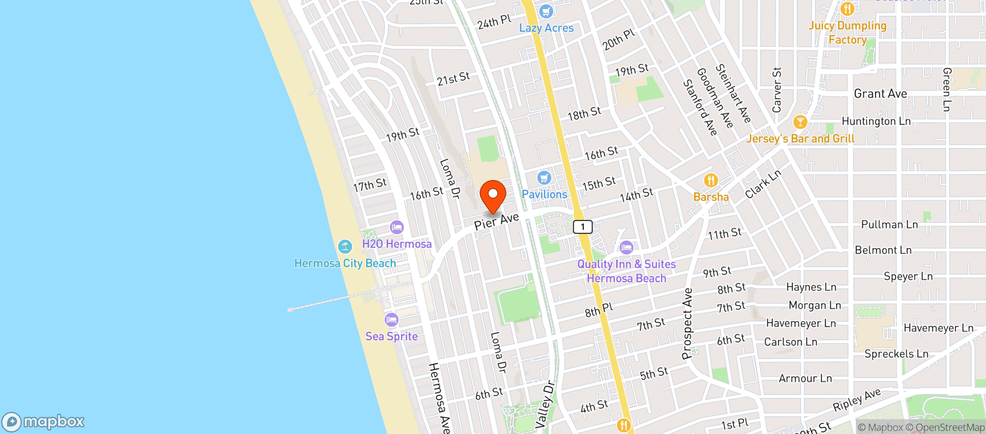 Map showing The Source Cafe