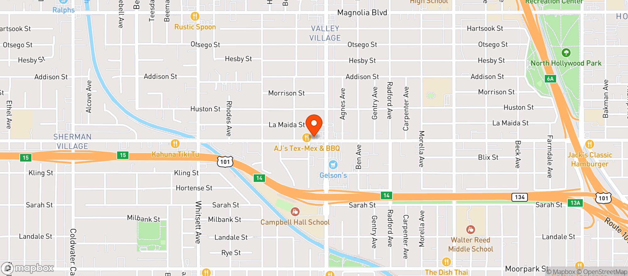 Map showing Pats Cocktails