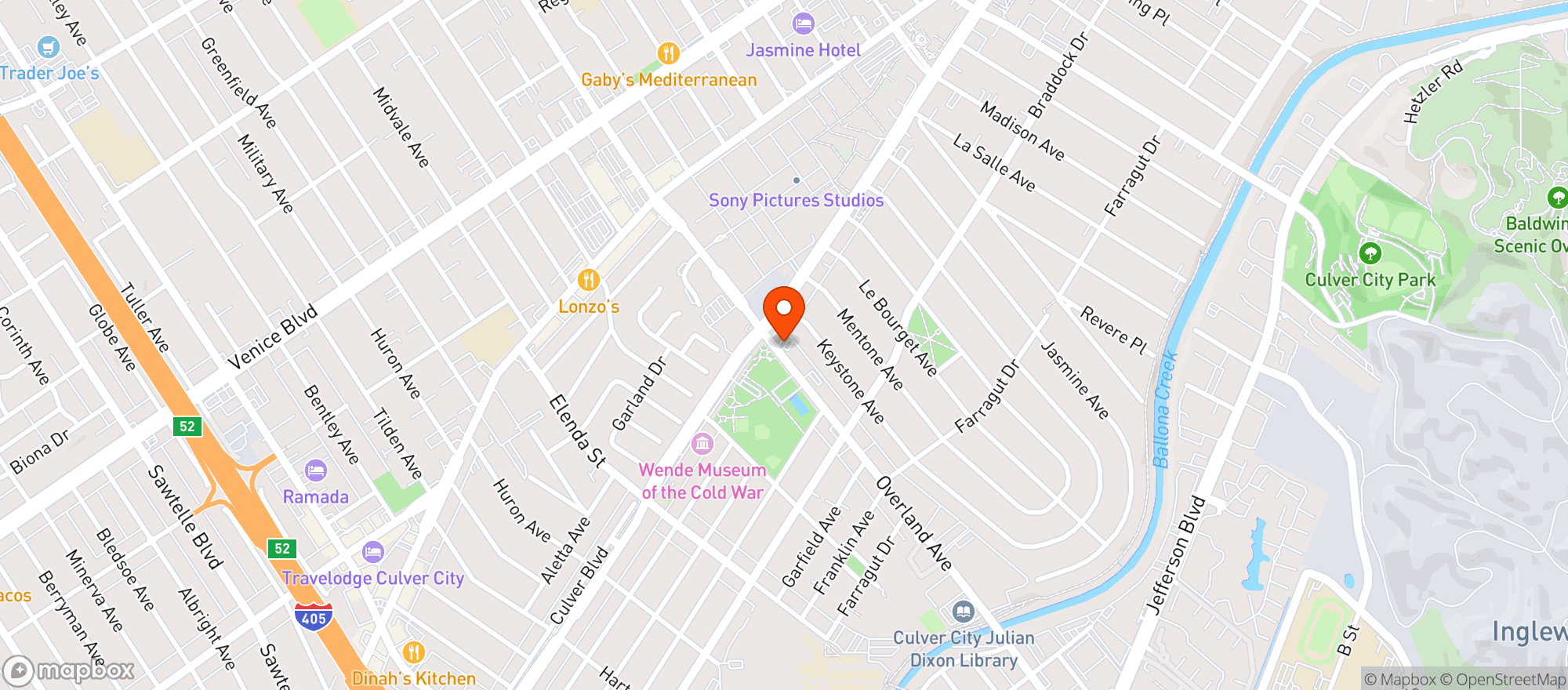Map showing 76 - Culver City