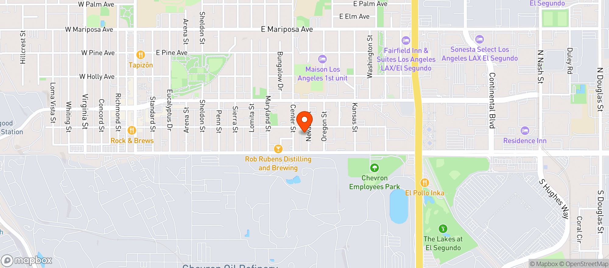 Map showing Five Point Five Brewing Company