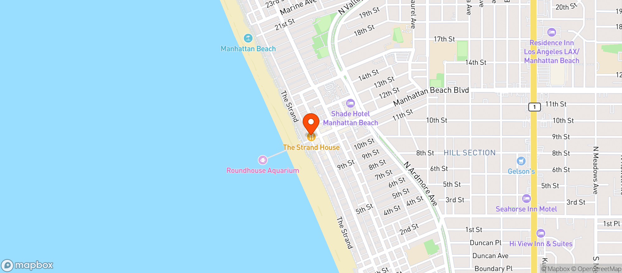 Map showing Strand House