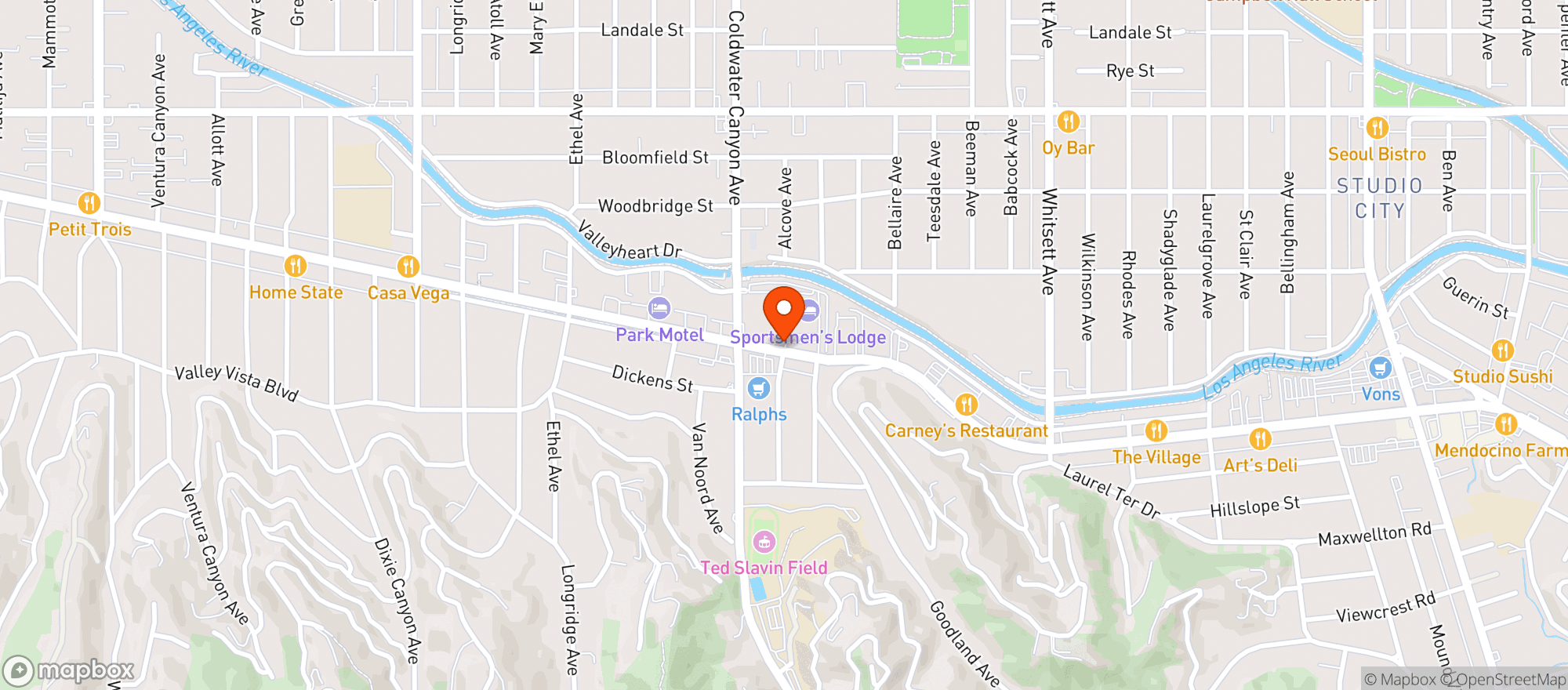 Map showing Erewhon - Studio City
