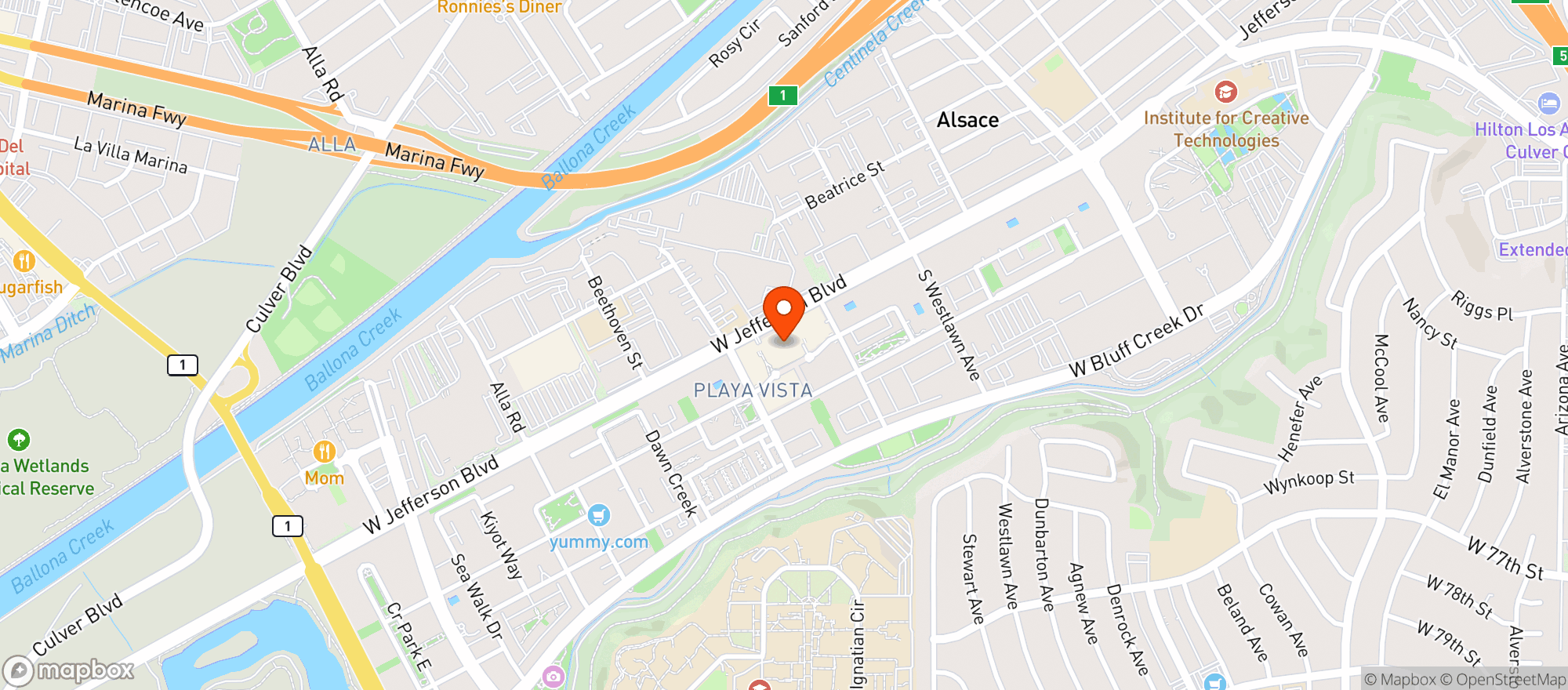 Map showing Hopdoddy Burger Bar