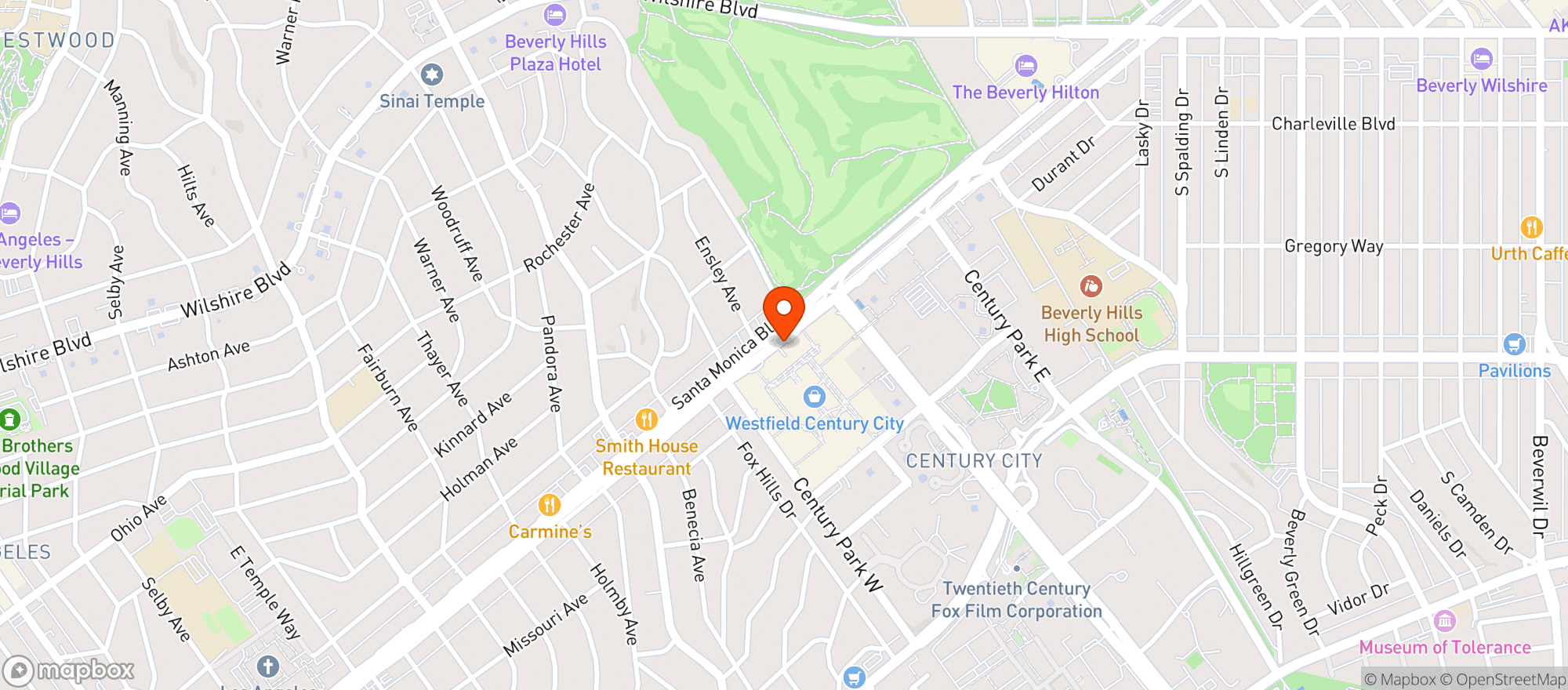 Map showing Gelsons Market - 004 - Century City