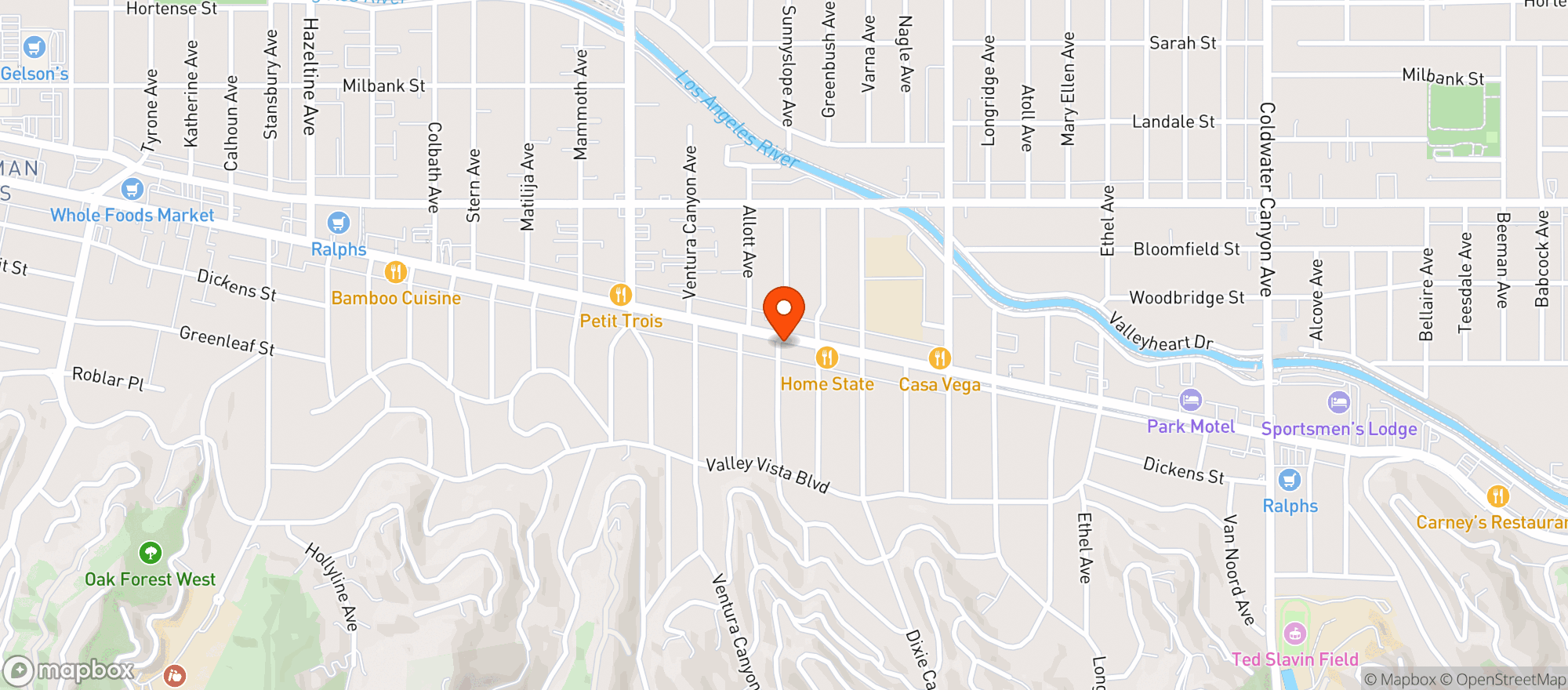 Map showing Augustine Wine Bar