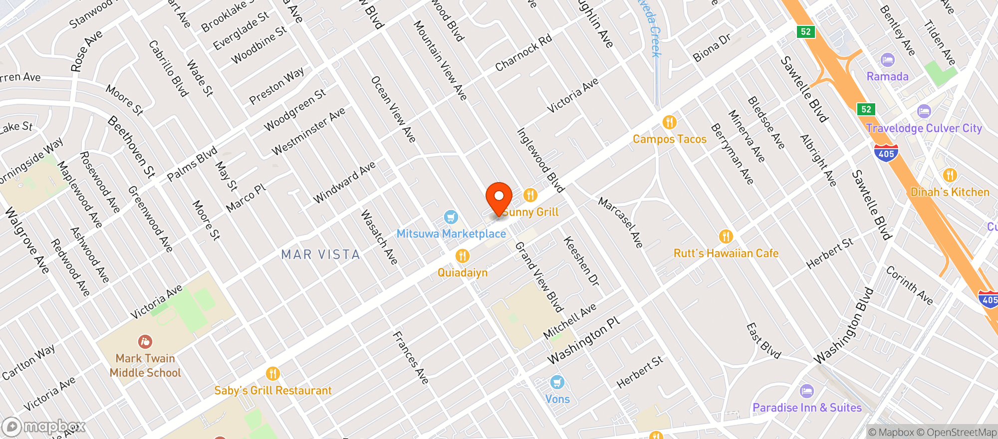 Map showing Grand View Liquors