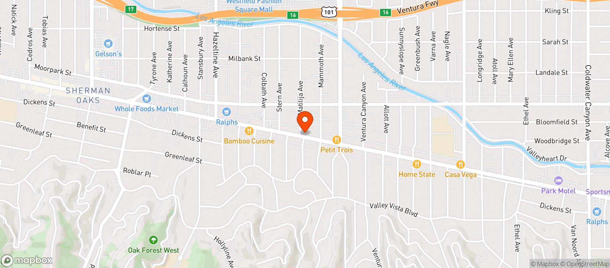 Map showing BLVD Steak