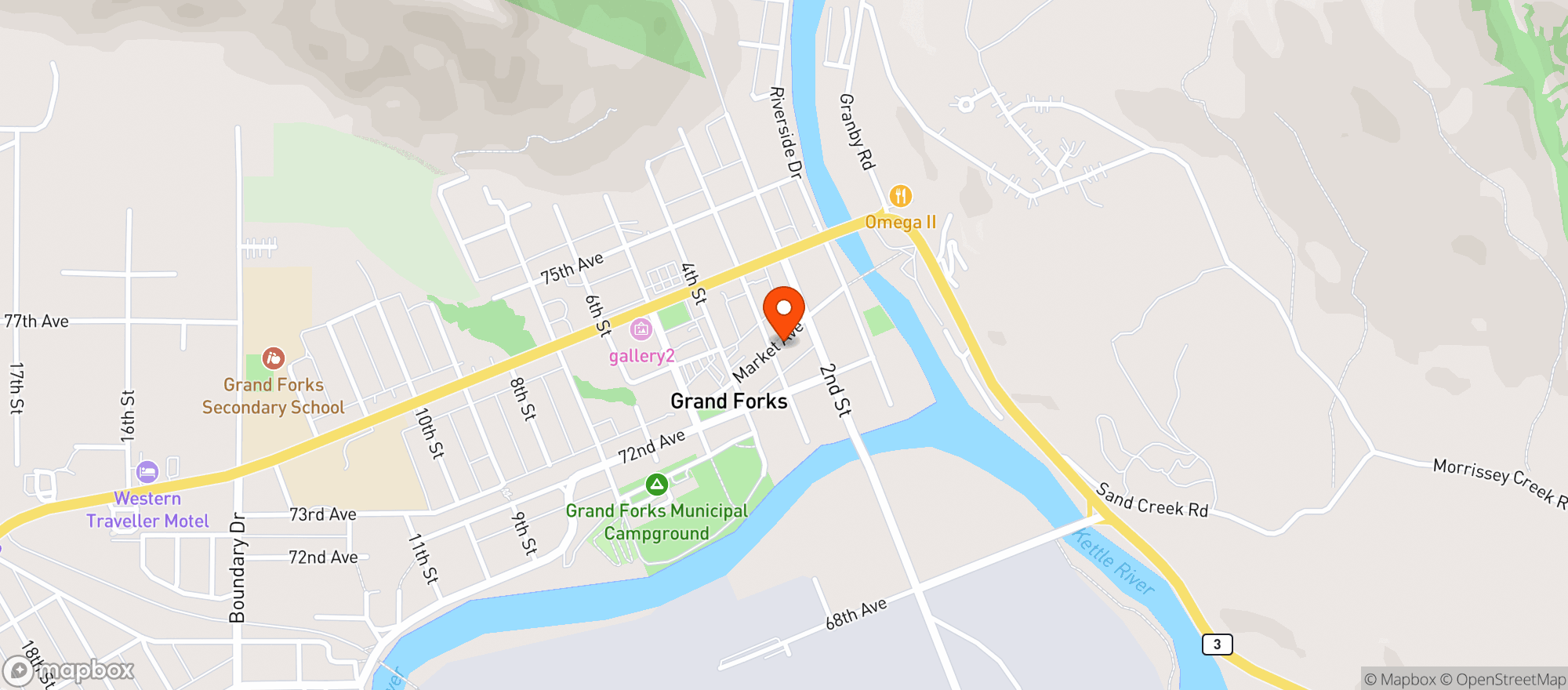 Map showing New West Trading