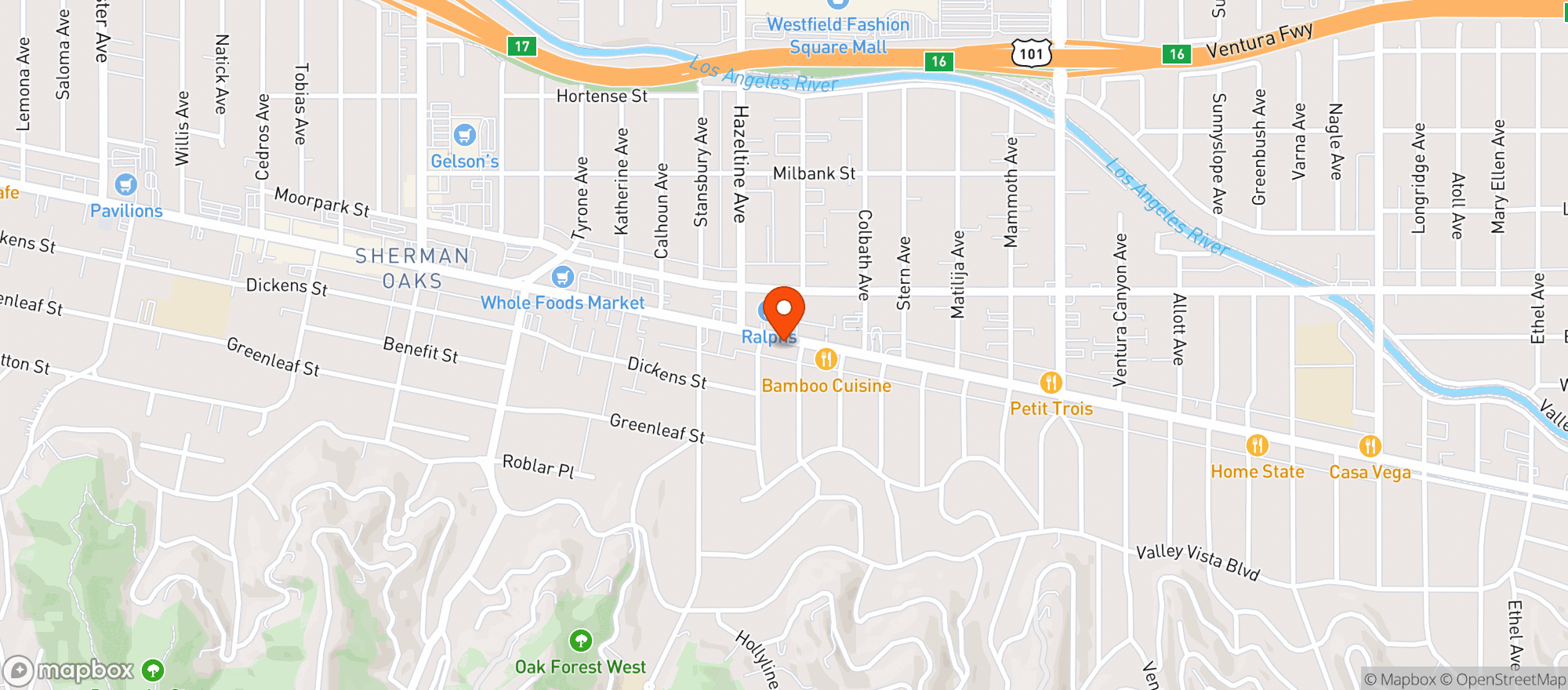 Map showing Ralphs