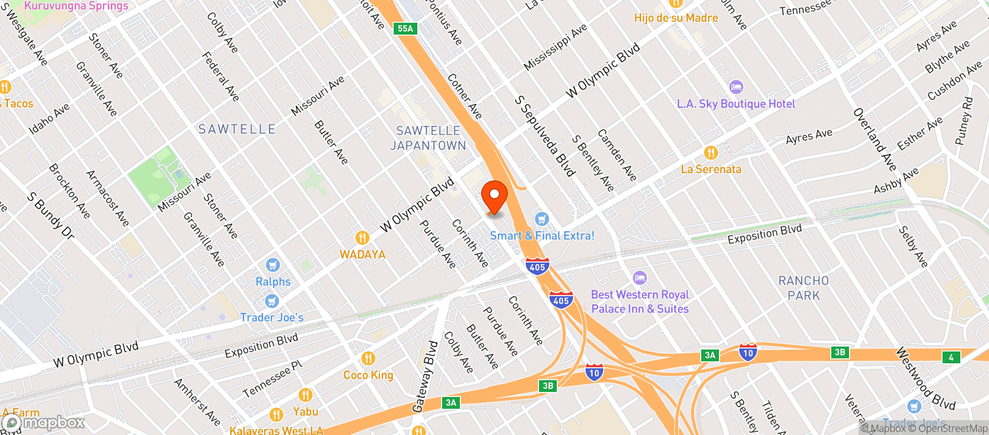 Map showing Erba Sawtelle