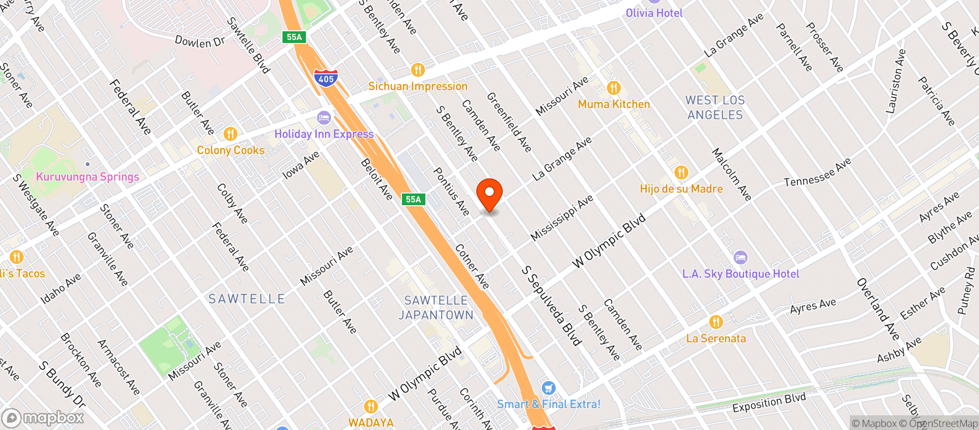 Map showing Firehaus