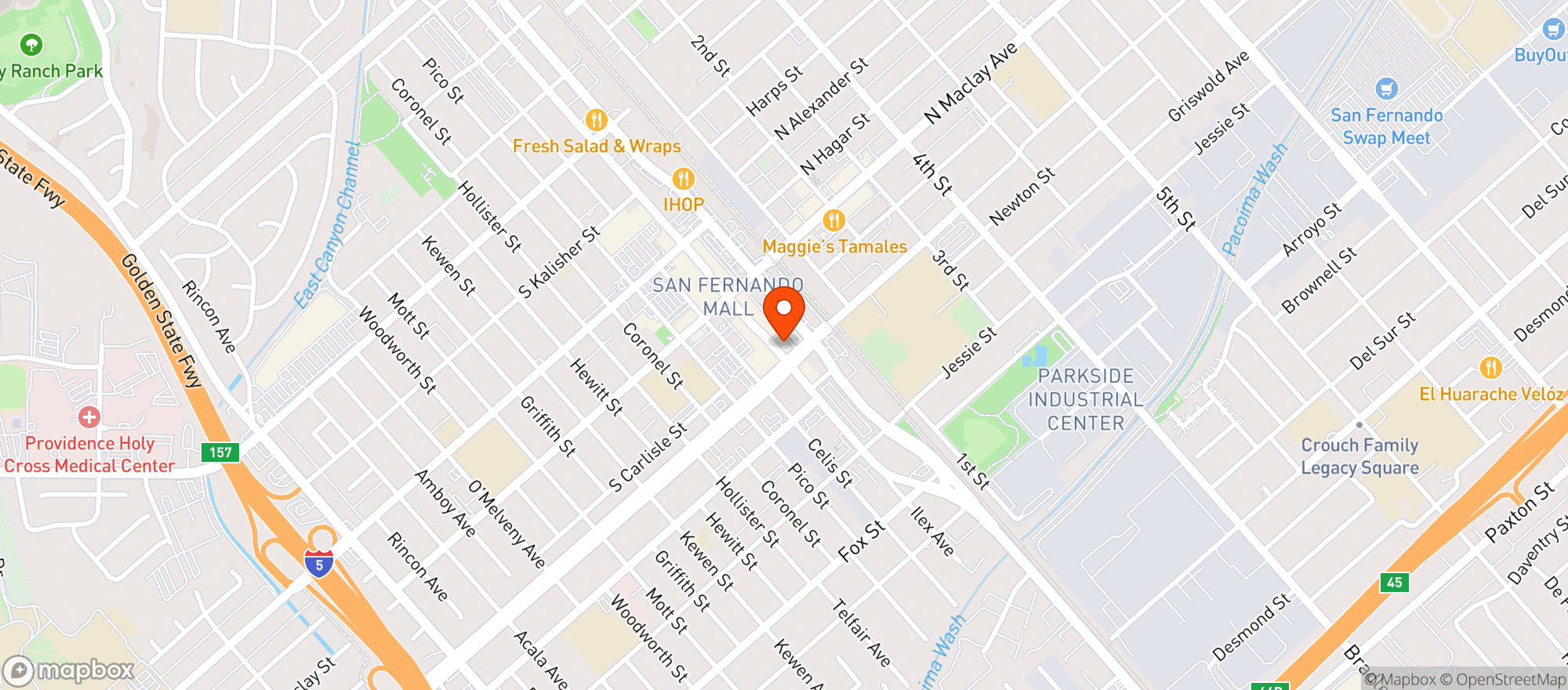 Map showing Bodevi Wine & Espresso Bar